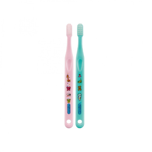 แปรงสีฟัน จูเนียร์ สำหรับเด็กอายุ 0-3 ปี (ชมพู-เขียว)